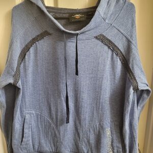 Harley Davidson Blue Women's Pullover Hoodie